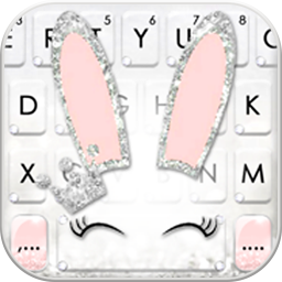 دانلود Silver Glitter Bunny Keyboard 