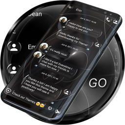 دانلود SMS Theme Sphere Black - chat