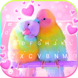 Love Parrots 3D Wallpapers Keyboard Background