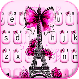 دانلود Eiffel Tower Pink Bow Keyboard