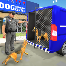 Police Dog Transport Truck 3D