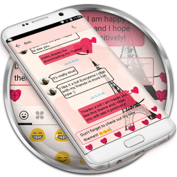 SMS Messages Paris Pink Theme