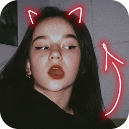 Neon Horns Devil - Neon Devil Crown Photo Editor