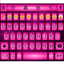 دانلود Emoji Keyboard Led Pink Theme