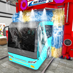 City Bus Wash Simulator: Gas Station Car Wash Game