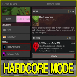 Hardcore Mode Craft Mod for MCPE
