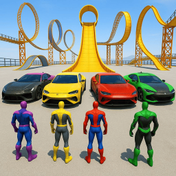 دانلود Superhero Car Stunt Mega Ramps