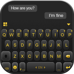 Luxury Golden Black Keyboard Theme