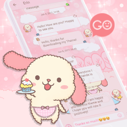 دانلود SMS Theme Rabbit Fluffy Pink