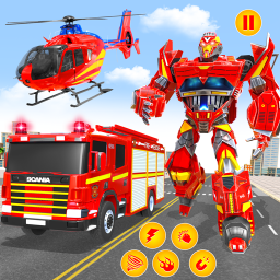 Fire Truck Robot Car Game