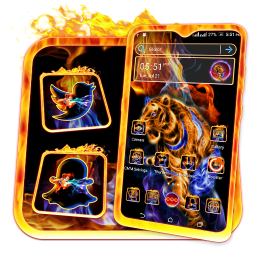 دانلود Fractal Tiger Launcher Theme