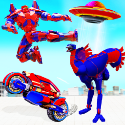 دانلود Ostrich Air Jet Robot Car Game