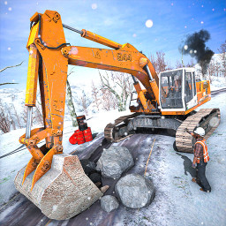 Offroad Snow Excavator: Grand Crane Simulator Game