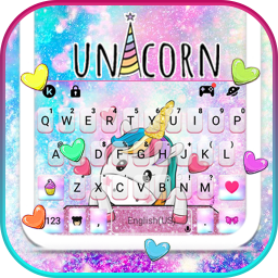 Cute Dreamy Unicorn Keyboard Background