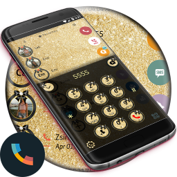 دانلود Theme Dialer Glitter Gold Bow