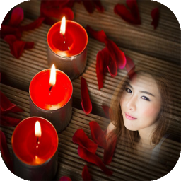 دانلود candle flame light photo frame