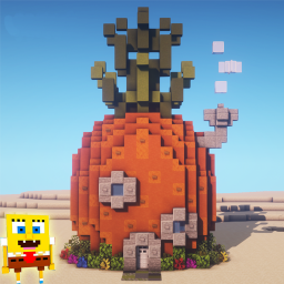 دانلود Bikini Bottom and Pineapple House Map MCPE