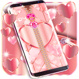 دانلود Rose gold lock screen zipper