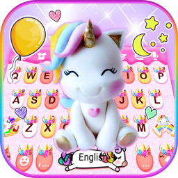 Rainbow Unicorn Smile Keyboard Theme