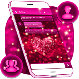 Glitter Love SMS Themes