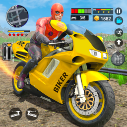 دانلود Superhero Moto Rider Bike Taxi
