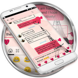 دانلود SMS Messages Paris Pink Theme