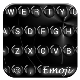 دانلود Emoji Keyboard Spheres Black