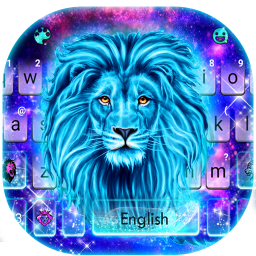 دانلود Galaxy Neon Lion Keyboard Theme