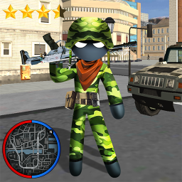 Army Counter Stickman Rope Hero Crime OffRoad