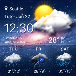 دانلود live weather widget accurate