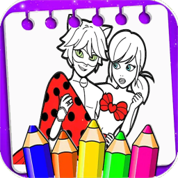 دانلود Coloring lady girls bug and cat noire