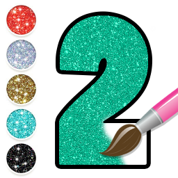 Glitter Number & ABC Coloring