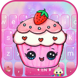 دانلود Kawaii Cute Cup Cake Keyboard Theme