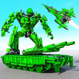 US Army Robot Transformation Jet Robo Car Tank War
