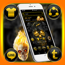دانلود Gold Skull Launcher Theme