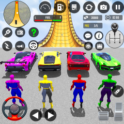 Superhero Car: Mega Ramp Games