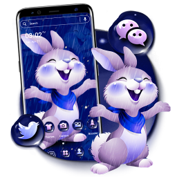 دانلود Cute Rainy Rabbit Theme