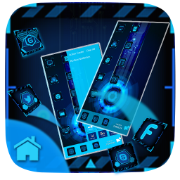 Techno 3D Stylish Theme for Computer Launcher