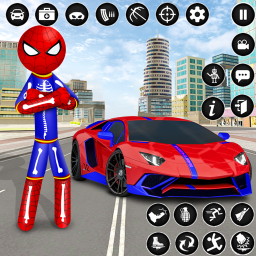 Stick Rope Hero: Spider Game
