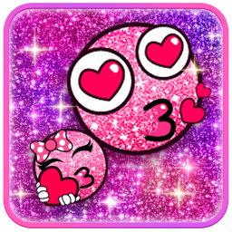 Glitter Emoji Stickers for Chatting (Add Stickers)