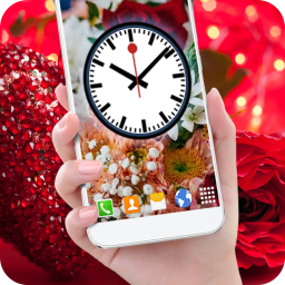 دانلود Rose Live Clock Wallpaper - Flower Clock on Screen