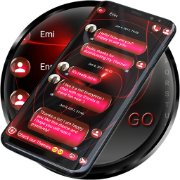 دانلود SMS Theme Sphere Red - black