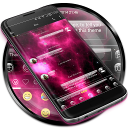 SMS Messages Glass Nebula Theme