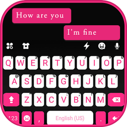 دانلود Pink Black Chat Keyboard Theme