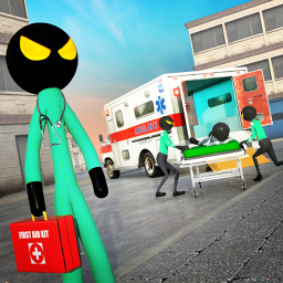 Stickman Rescue Ambulance Drive