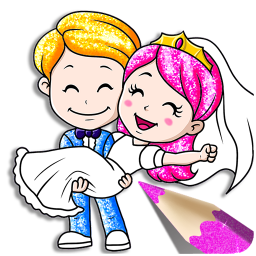 Bride and Groom Coloring book