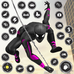 Miami Spider Rope Hero Fight