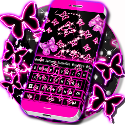 دانلود Neon Butterflies Keyboard