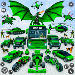 دانلود Army Bus Dragon Robot Car Game