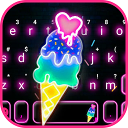 دانلود Neon Ice Cream Keyboard Theme